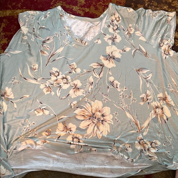 Floral Mint Women's Top - Picture 1 of 3